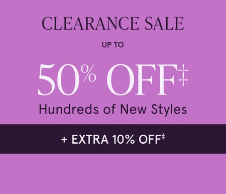Clearance Sale: Up to 50% off