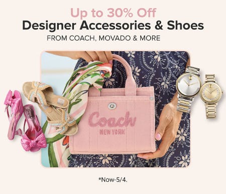 Up to 30% Off Designer Accessories & Shoes