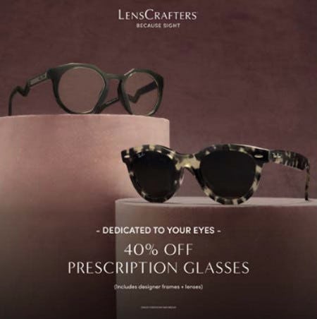40% off Prescription Glasses
