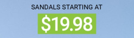 Starting at $19.98 Sandals