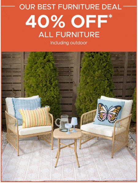 40% Off All Furniture