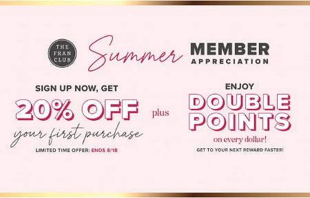 The Fran Club Summer Member Appreciation