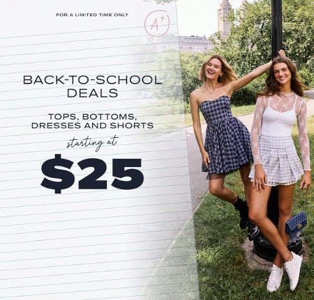 Tops, Bottoms, Dresses and Shorts Starting at $25