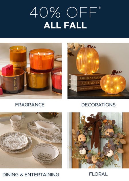 40% Off All Fall