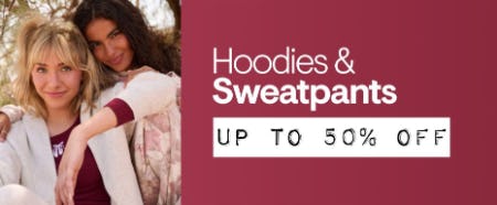 Up to 50% Off Hoodies & Sweatpants