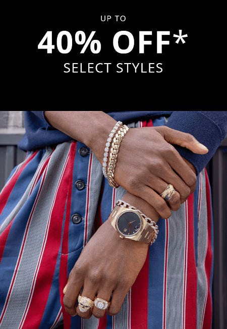 Up to 40% off Select Styles