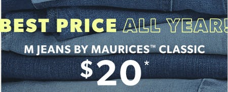 $20 M Jeans by Maurices Classic