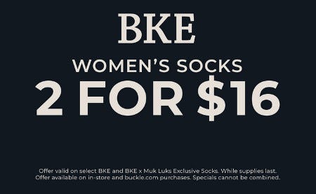 2 for $16 Select Women's Socks