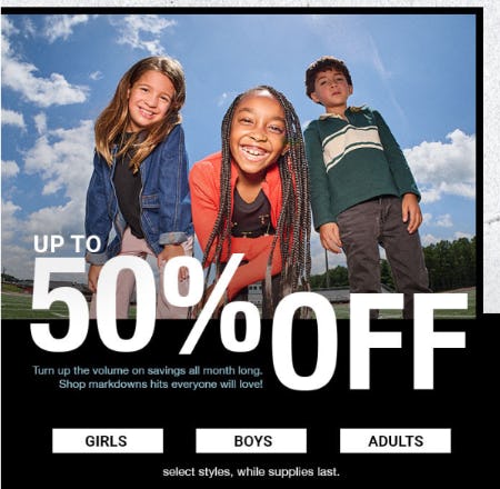 Up to 50% Off Sale