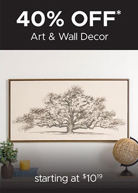 40% Off Art & Wall Decor
