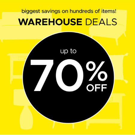 Warehouse Deals Up to 70% Off