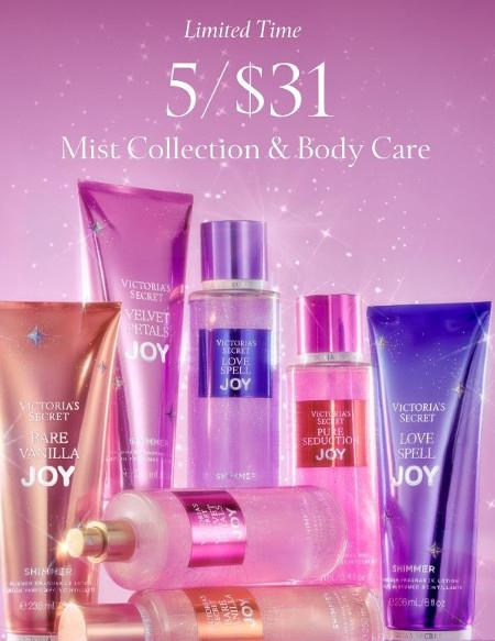 5 for $31 Mist Collection and Body Care