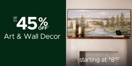 Up to 45% Off Art & Wall Decor