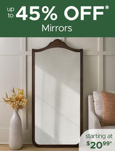 Up to 45% Off Mirrors