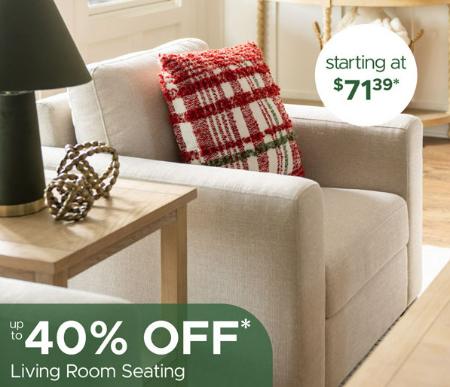 Up to 40% Off Living Room Seating