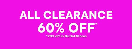 All Clearance 60% off