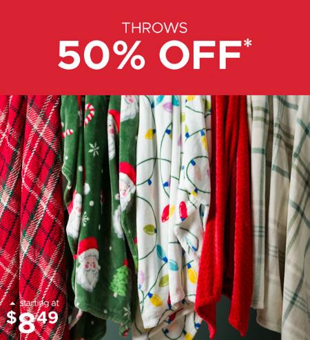 Throws 50% Off