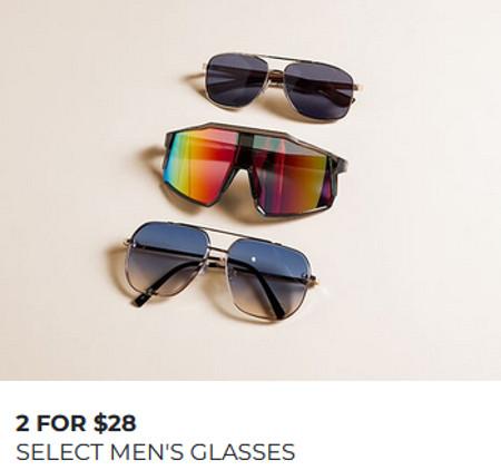 2 FOR $28 SELECT MEN'S GLASSES