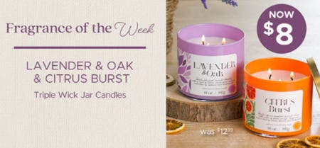 Triple Wick Jar Candles Now $8