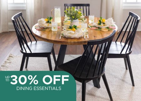 Up to 30% Off Dining Essentials