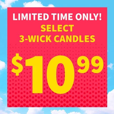 Select 3-Wick Candles $10.99
