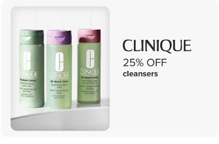 Clinique 25% Off Cleansers