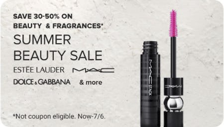Save 30-50% Summer Beauty Sale