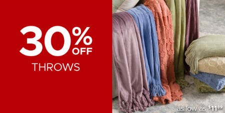 30% Off Throws