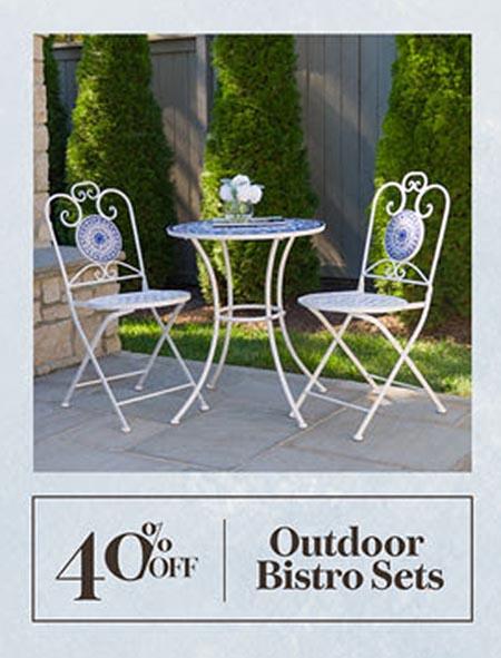 40% Off Outdoor Bistro Sets