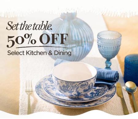 50% Off Select Kitchen & Dining
