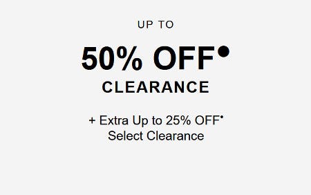 Up to 50% off Clearance