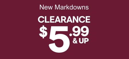 Clearance $5.99 & Up