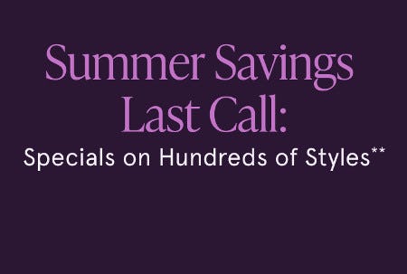 Summer Savings Last Call