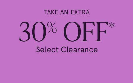 Take an Extra 30% off Select Clearance