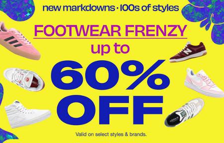 Up to 60% off Footwear