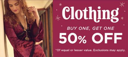 Clothing: Buy One, Get One 50% Off