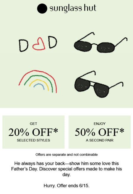 Get 20% off Selected Styles