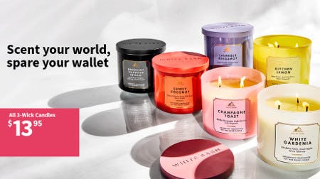 All 3-Wick Candles $13.95