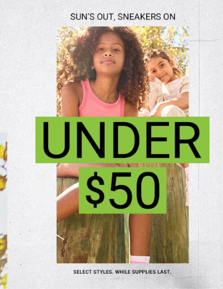 Under $50 on Select Styles
