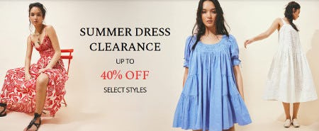 Summer Dress Clearance Up to 40% off