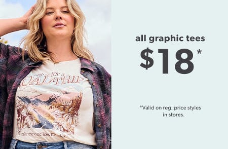 All Graphic Tees $18