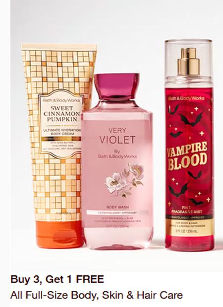 Buy 3, Get 1 Free All Full-Size Body, Skin and Hair Care