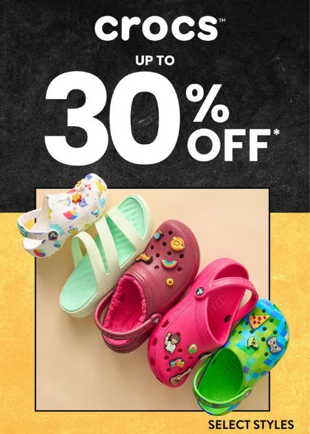 Crocs Up to 30% Off