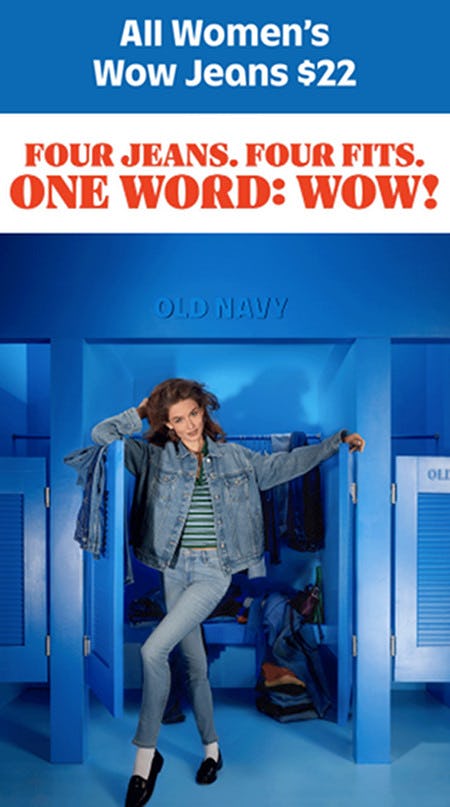 All Women's Wow Jeans $22