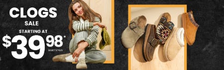 Clogs Sale Starting at $39.98