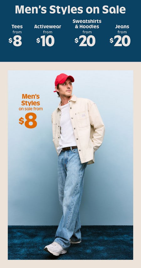Men's Styles on Sale From $8