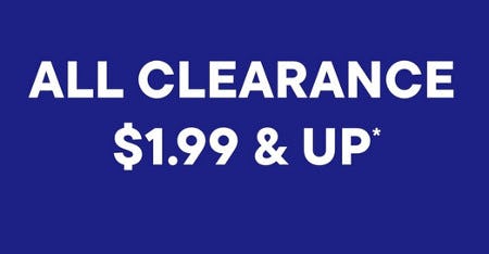 All Clearance $1.99 and Up
