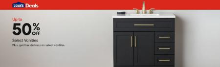 Up to 50% Off Select Vanities