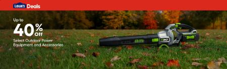 Up to 40% Off Select Outdoor Power Equipment and Accessories