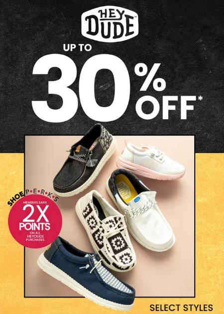 Hey Dude Up to 30% Off
